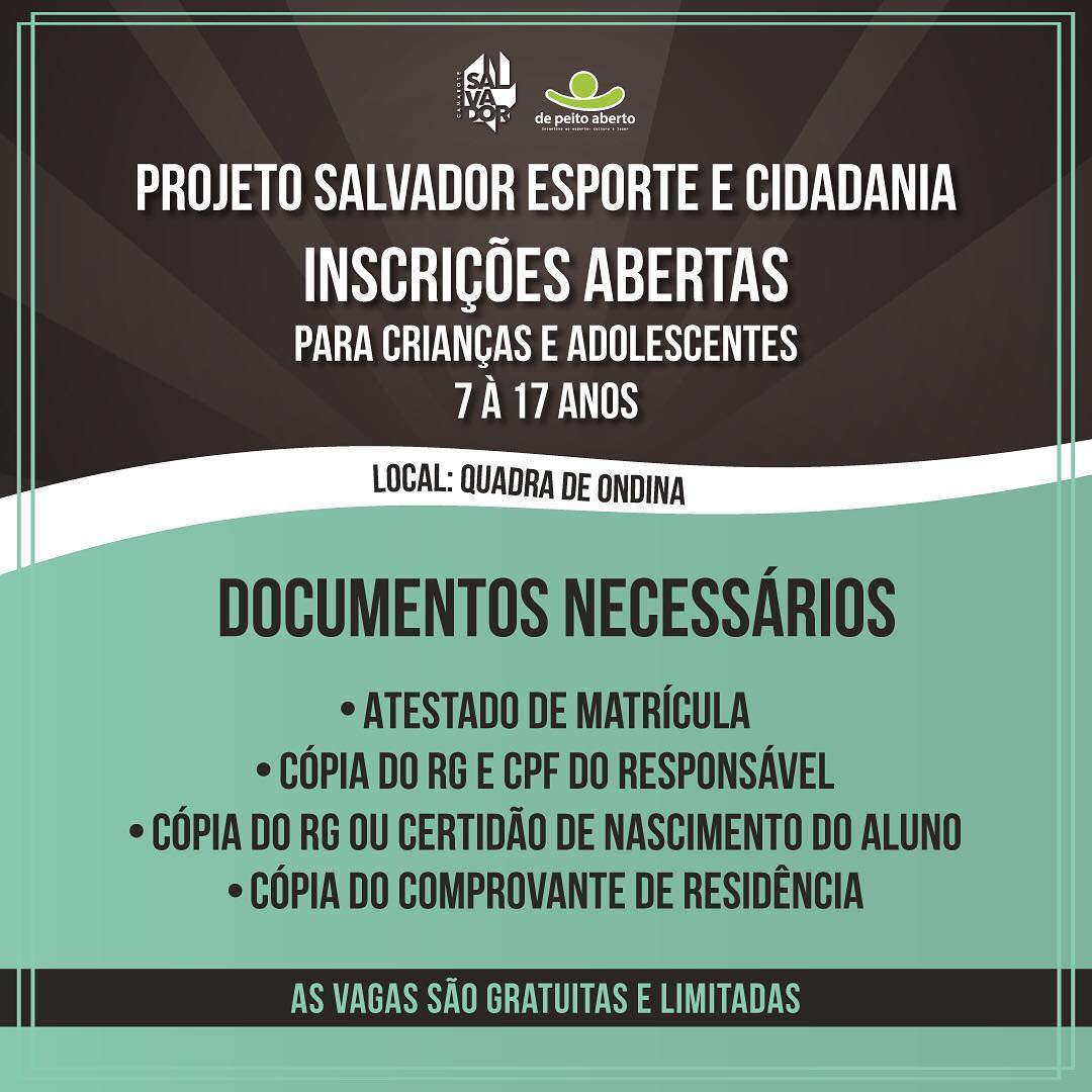  Projeto Salvador, Esporte e Cidadania abre inscrições para aulas de futsal