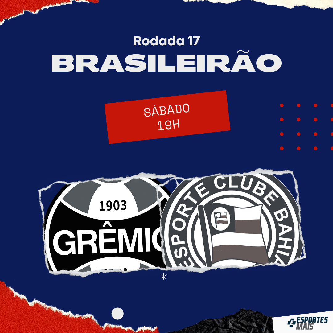  Grêmio e Bahia duelam pelo Brasileirão nesse sábado (21)