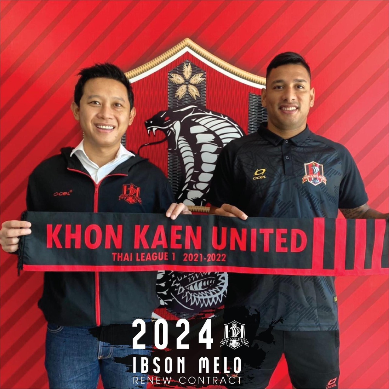 Ibson Melo acerta renovação com o Khon Kaen United