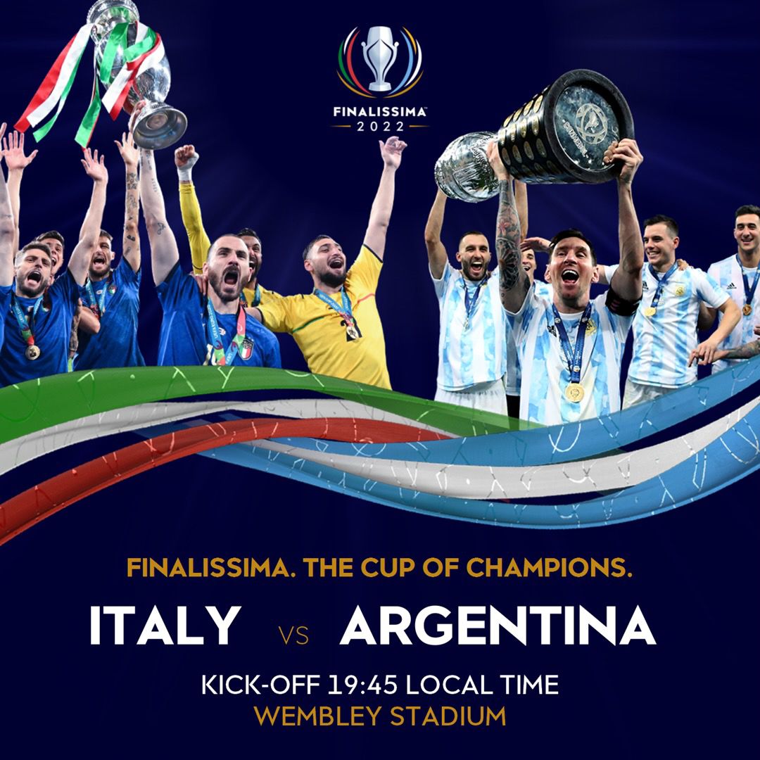  Argentina e Itália fazem a finalissíma em Wembley
