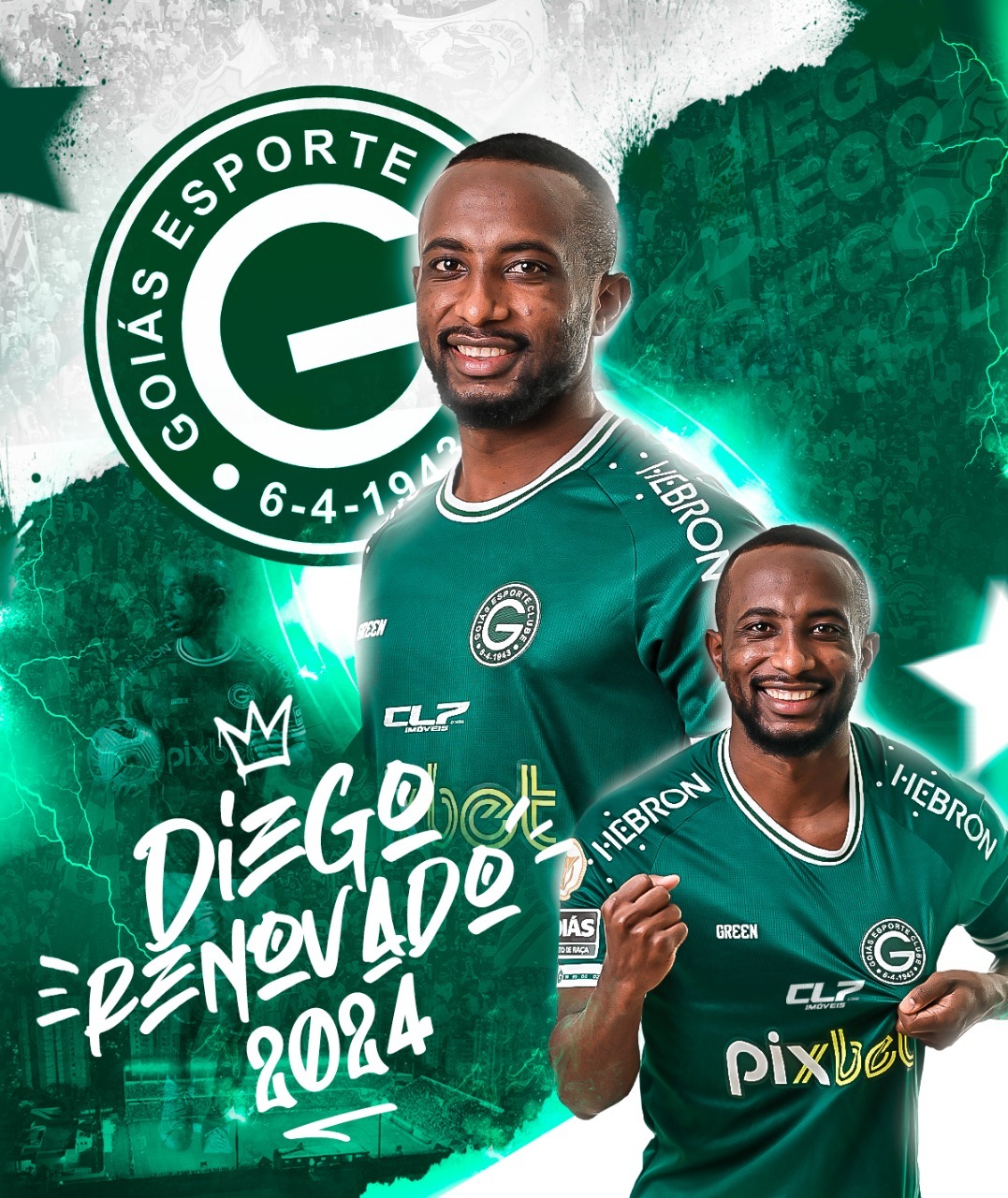  Diego renova contrato com o Goiás e celebra: “Estou muito feliz”