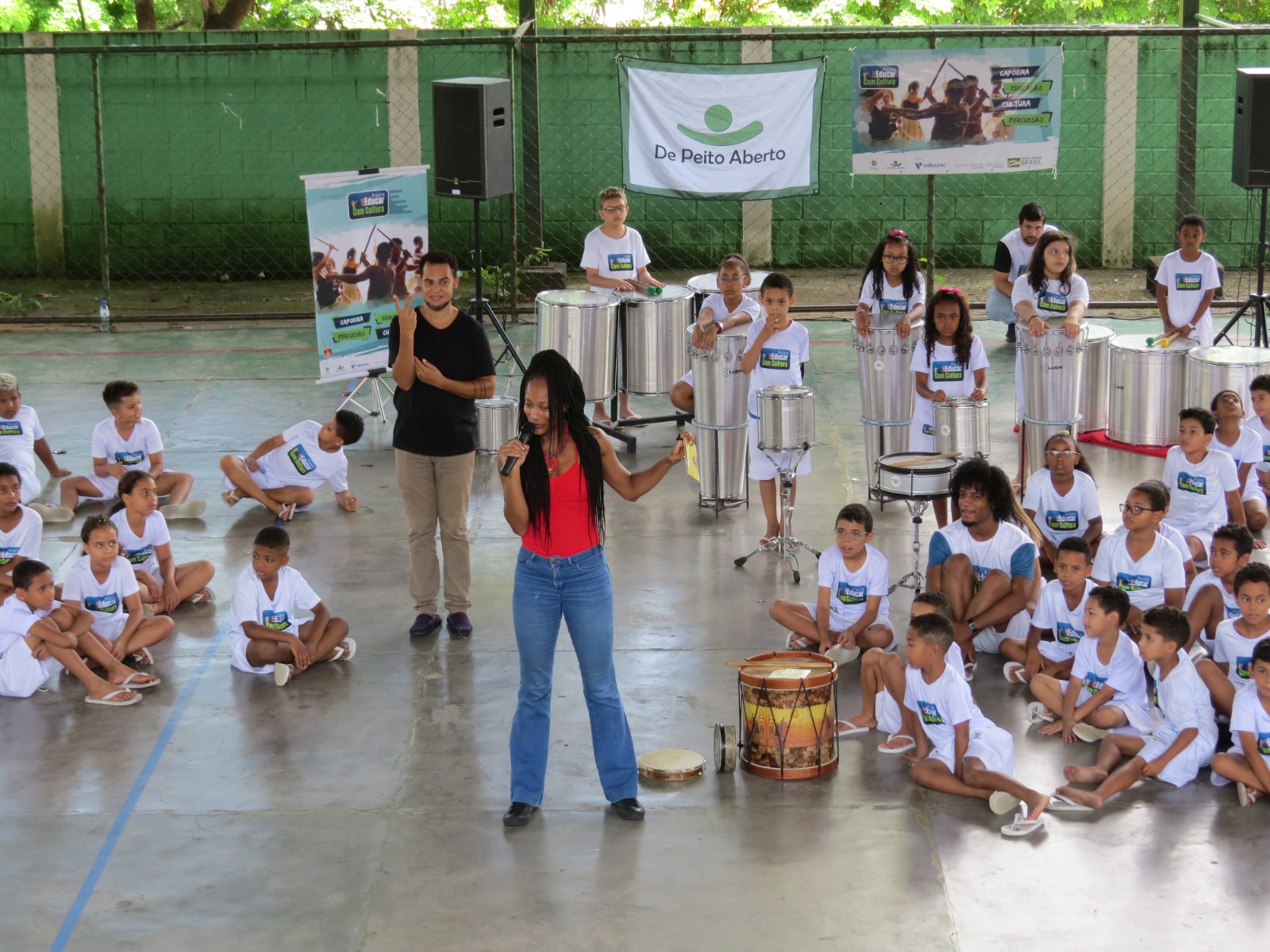  De Peito Aberto realiza Griô de Percussão no Projeto Educar com Cultura
