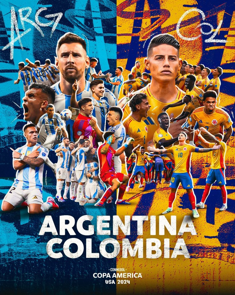 Argentina e Colômbia decidem a América - Foto: CONMEBOL