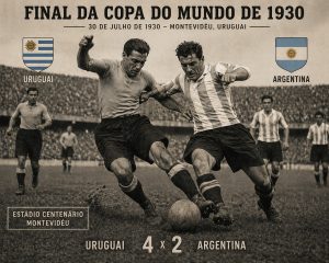A final da Copa do Mundo de 1930: Uruguai x Argentina