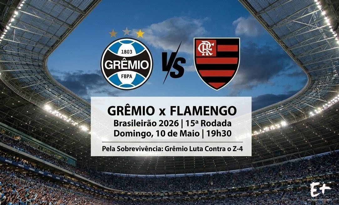 Grêmio x Flamengo: Onde assistir, escalações e tudo sobre o jogo pelo Brasileirão
