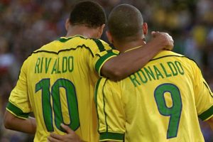 Rivaldo e Ronaldo na Copa do Mundo de 2002